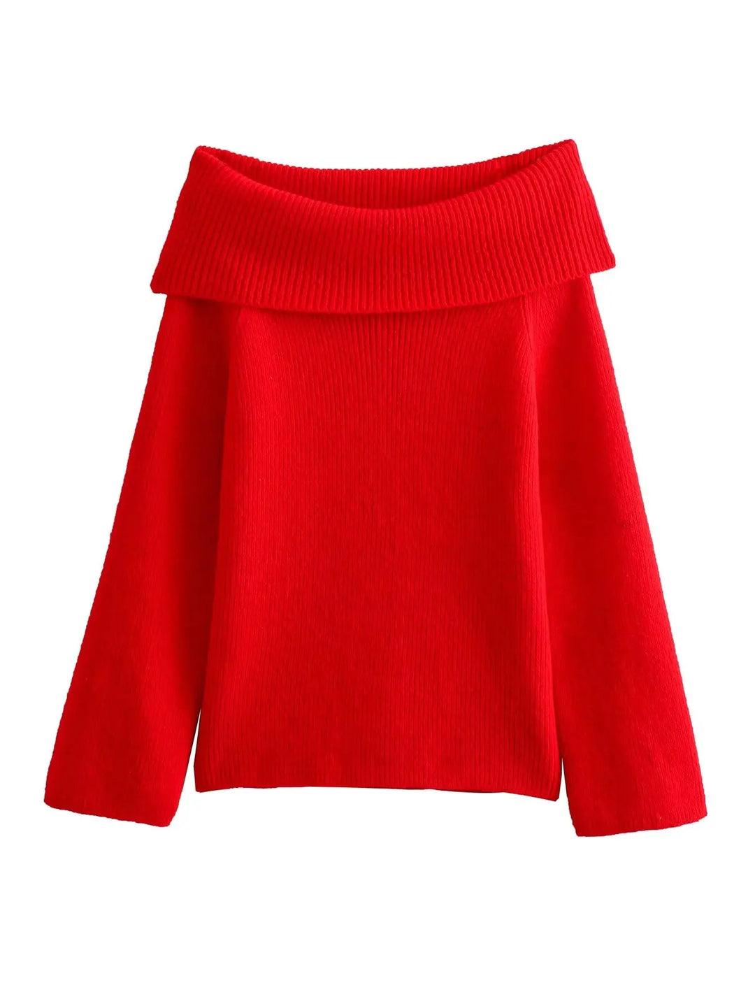 Offshoulder strikbluse til kvinder