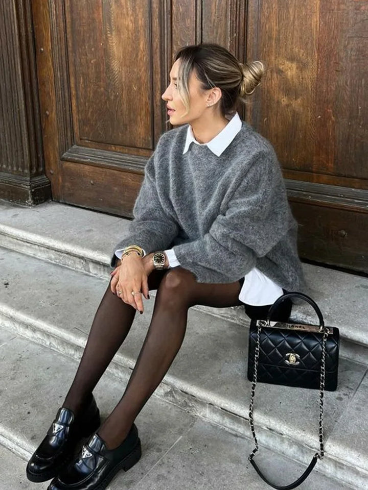 Oversized dame sweater – rund hals