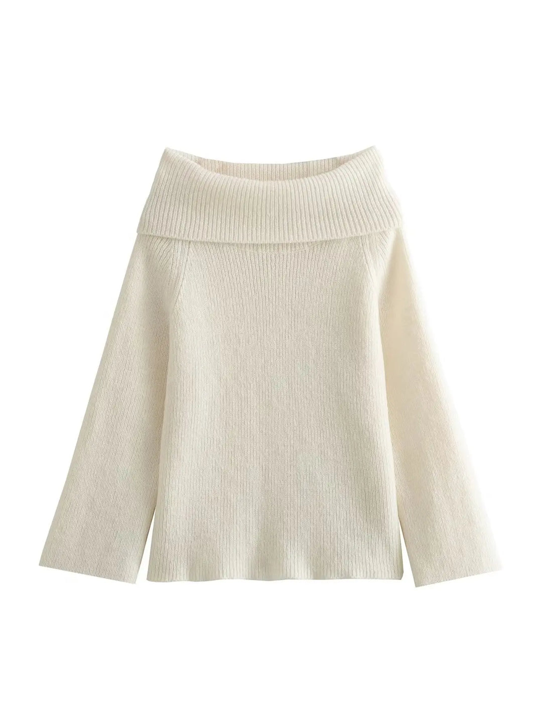 Offshoulder strikbluse til kvinder
