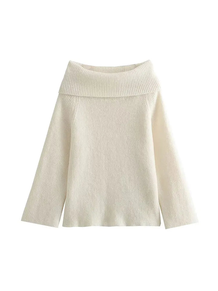 Offshoulder strikbluse til kvinder