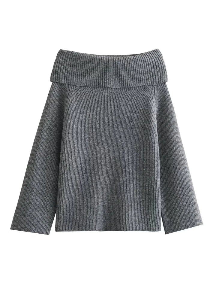 Offshoulder strikbluse til kvinder