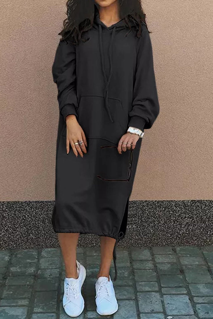 Lang hættetrøjekjole til kvinder Langærmet