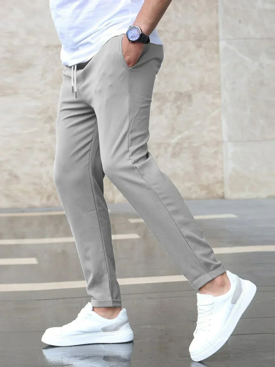 Slim fit herre bukser med stretch