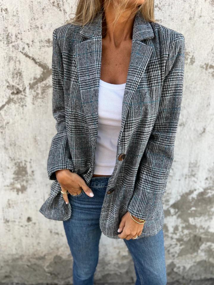 Skræddersyet blazer til kvinder med reversdetaljer