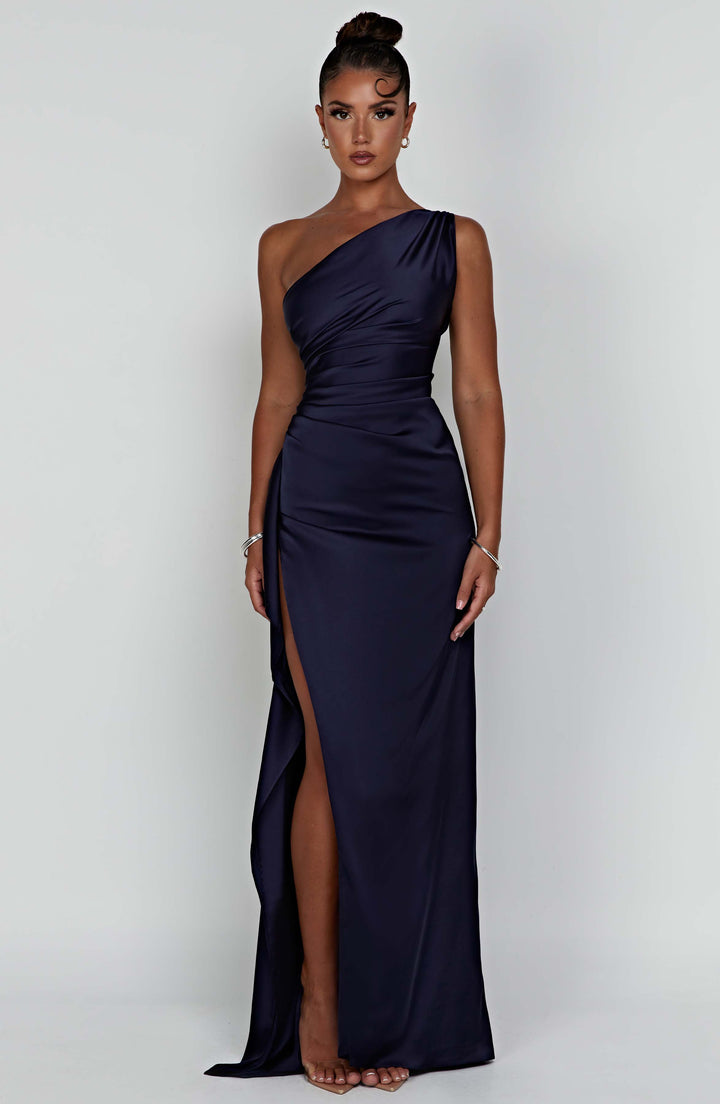 Kvinders Én-Skulder Elegant Kjole | Maxi
