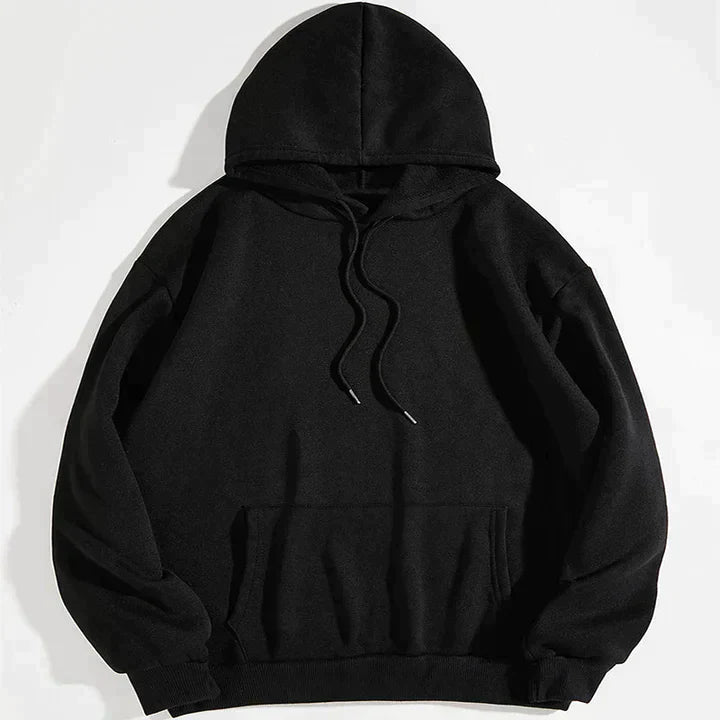 Dame hoodie med print og hætte