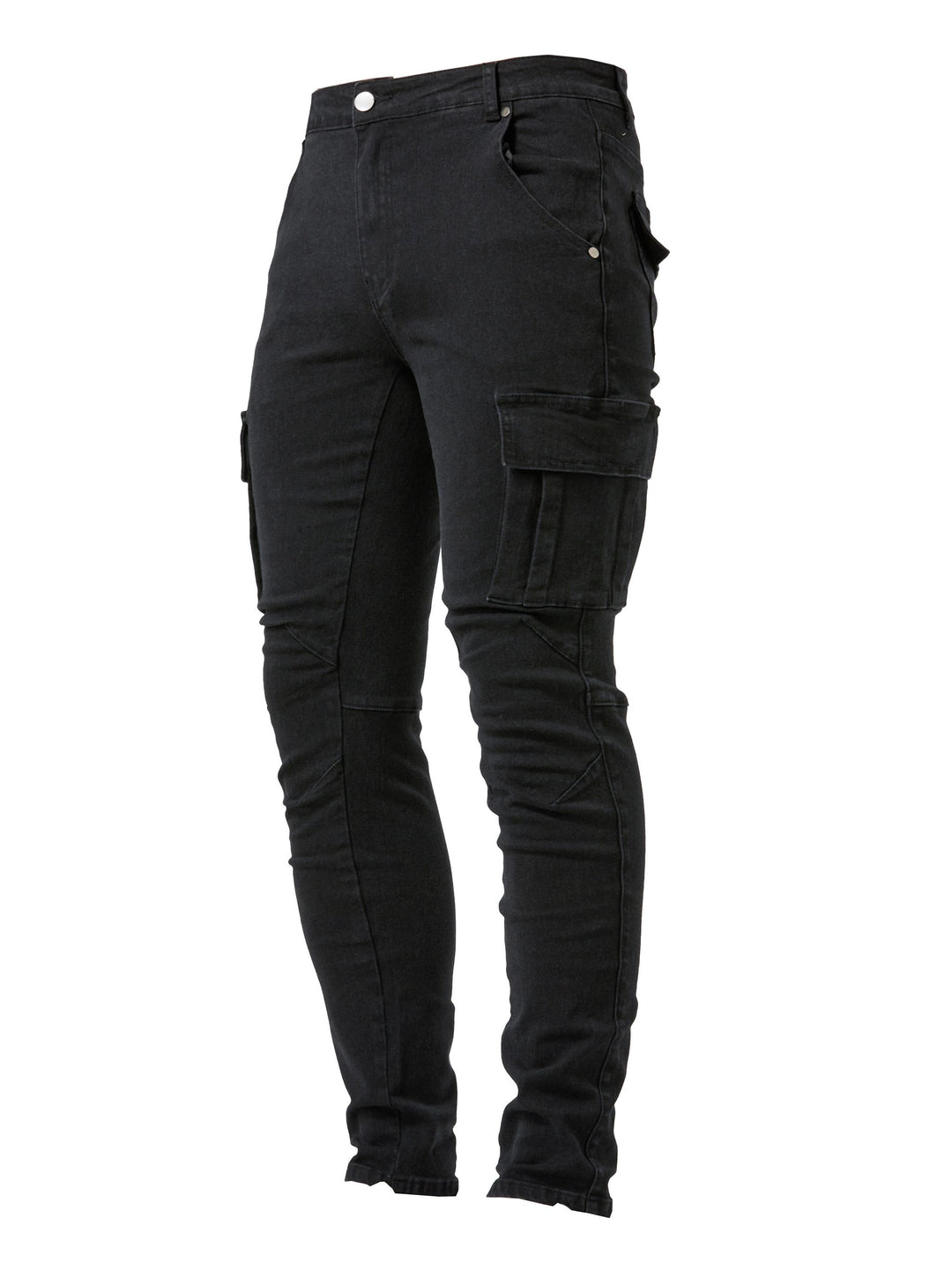 Herre cargo bukser – slim fit stretch bukser med lommer
