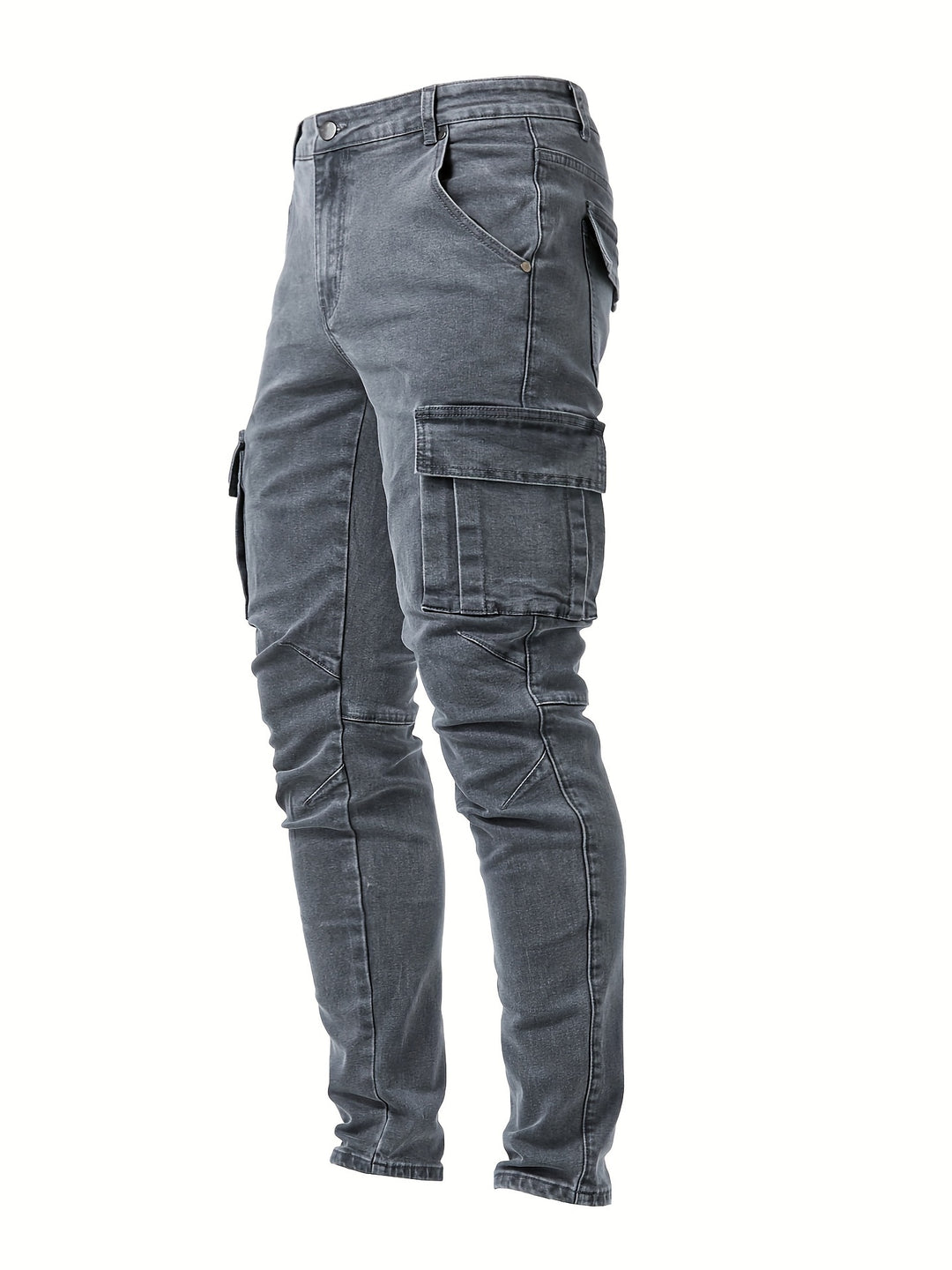 Herre cargo bukser – slim fit stretch bukser med lommer