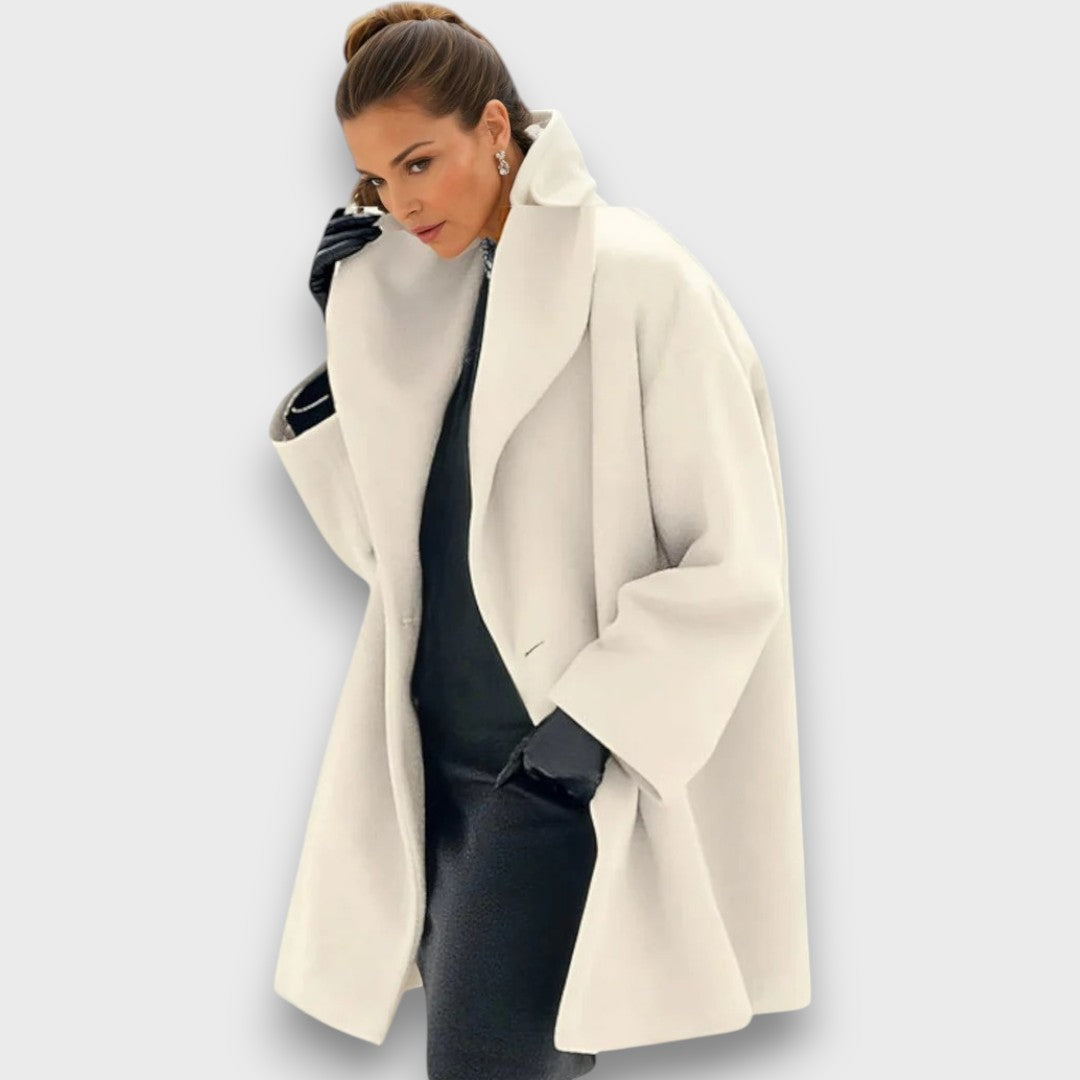 Kvinders frakke med afslappet silhuet