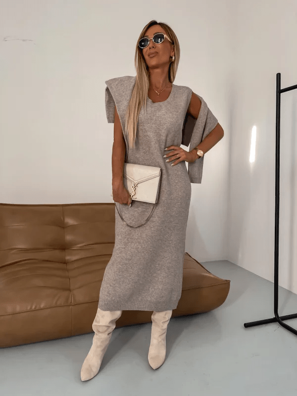Nella Rollkragenpullover und Kleid Set
