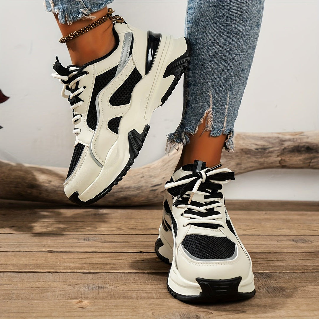 Dame sneakers med høj sål