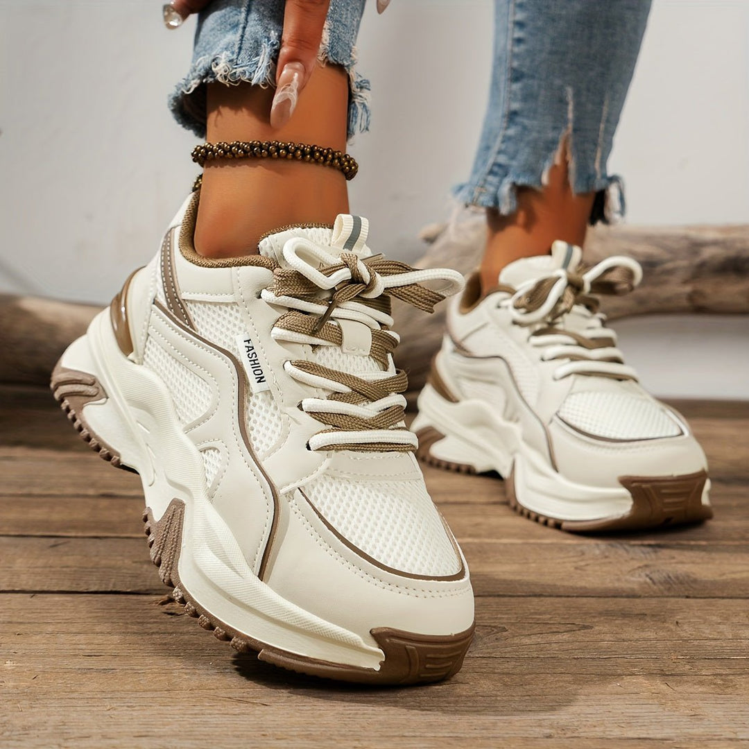 Dame sneakers med høj sål