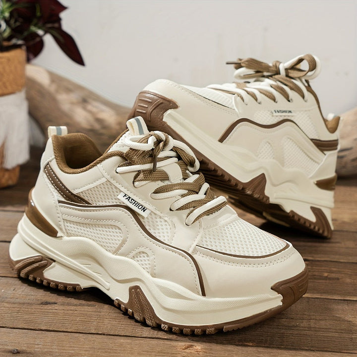 Dame sneakers med høj sål