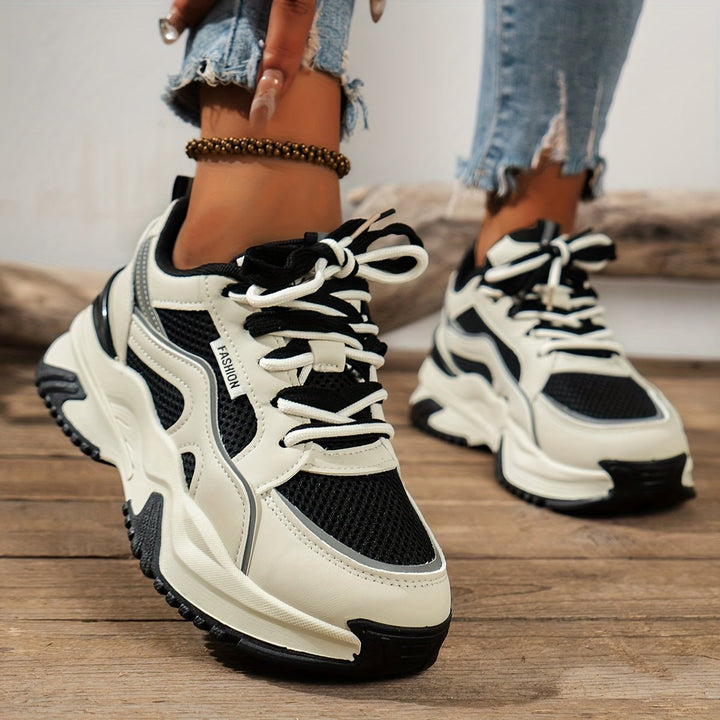 Dame sneakers med høj sål