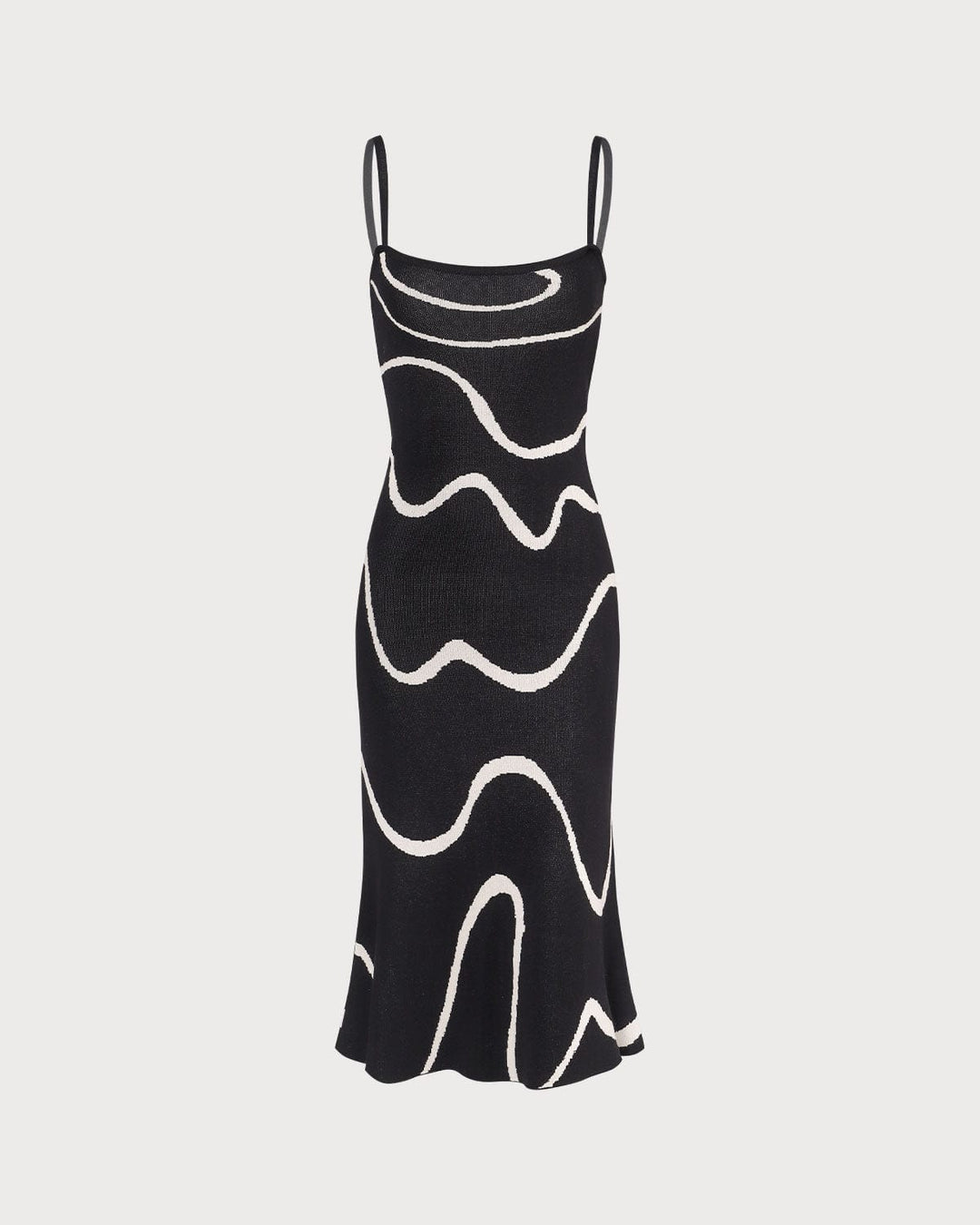 Sort Bodycon Midikjole med Havfruekant