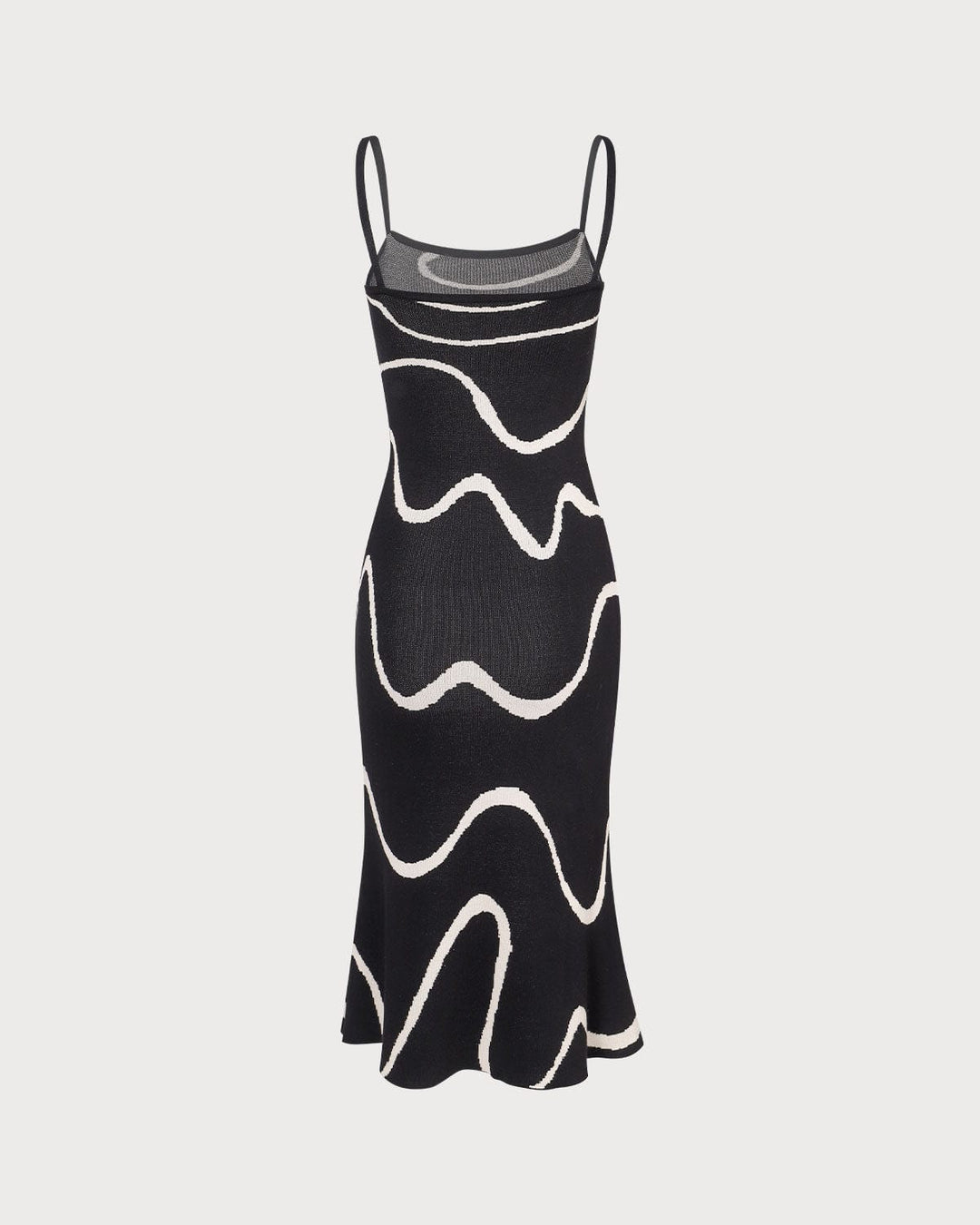 Sort Bodycon Midikjole med Havfruekant