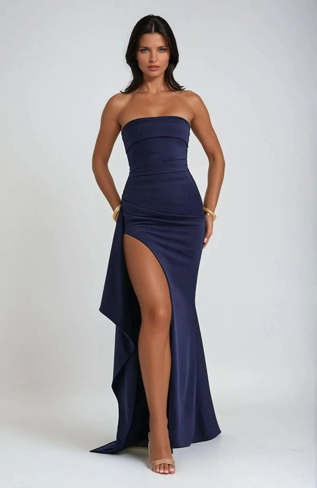 Kvinders Stropfri Elegant Slidskjole | Maxi
